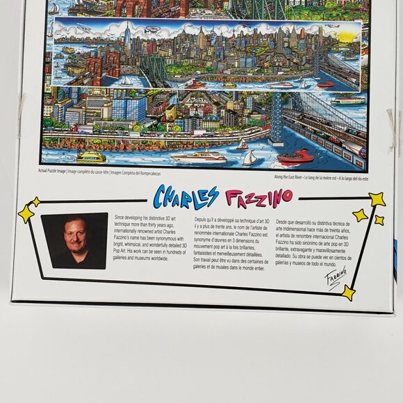 Puzzle 1000 pc Along The East River Charles Fazzino 27x19 TCG Toys 3D Pop Art - Picture 12 of 14